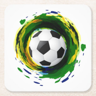 Classic Soccer Ball Graphic Rechteckiger Pappuntersetzer
