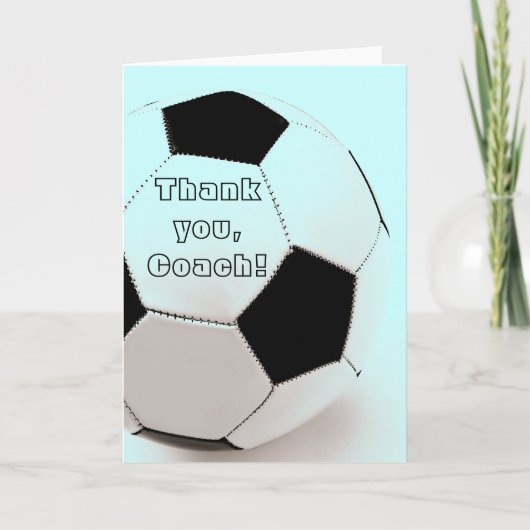 Classic soccer ball - thank you, Coach Dankeskarte (Vorderseite)