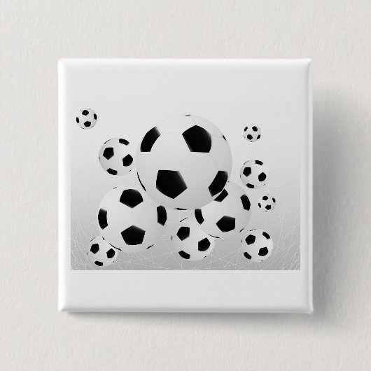 Classic Soccer Football Balls Flying Sports Button (Vorderseite)