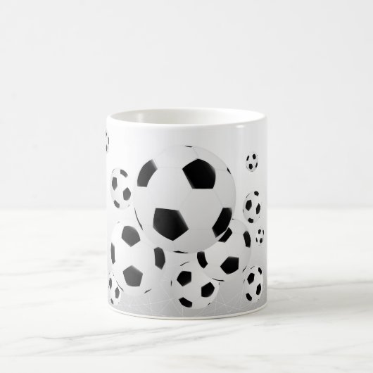Classic Soccer Football Balls Flying Sports Kaffeetasse (Mittel)