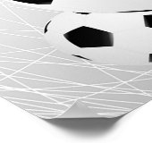 Classic Soccer Football Balls Flying Sports Poster (Ecke)