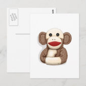 Classic Sock Monkey Postkarte (Vorne/Hinten)