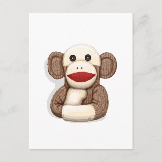 Classic Sock Monkey Postkarte (Vorderseite)