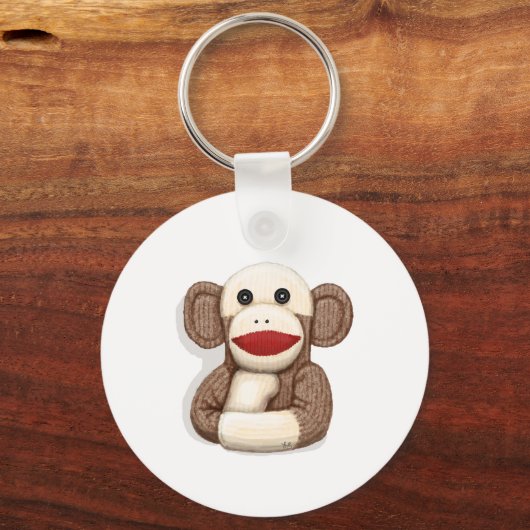 Classic Sock Monkey Schlüsselanhänger (Vorderseite)