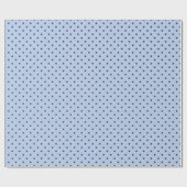 Classic Soft Blue Polka Dot  Wrapping Paper Roll Geschenkpapier (Flach)