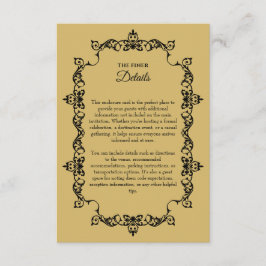 Classic Soft Gold Ornately Framed Wedding Begleitkarte