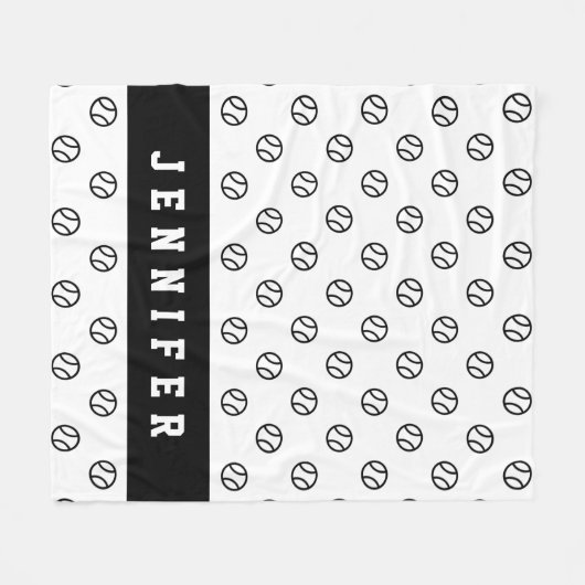 Classic Softball Baseball Tennis Balls Kinder Name Fleecedecke (Vorderseite (Horizontal))