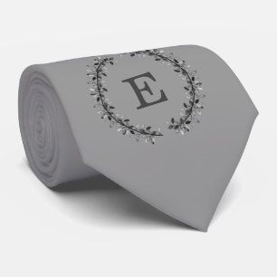 Classic Solid Gray Formal Letter Monogramm Krawatte