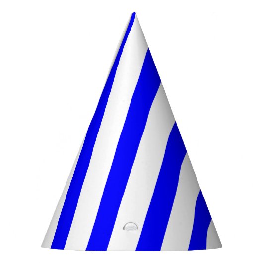 Classic Solid White and Blue Striped Stylish Partyhütchen (Links)