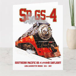 Classic Southern Pacific GS-4 Dampflokomotive Dankeskarte