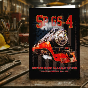 Classic Southern Pacific GS-4 Dampflokomotive Dankeskarte