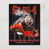 Classic Southern Pacific GS-4 Steam Locomotive Postkarte (Vorderseite)