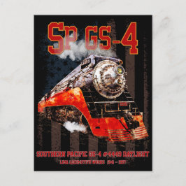 Classic Southern Pacific GS-4 Steam Locomotive Postkarte