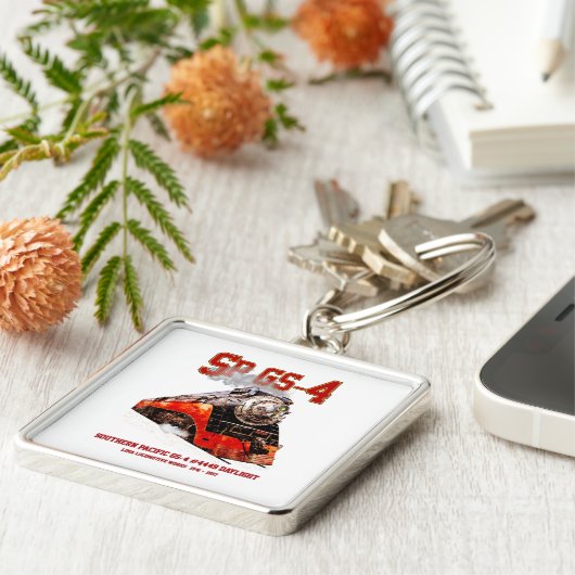 Classic Southern Pacific GS-4 Steam Locomotive Schlüsselanhänger (Seite)