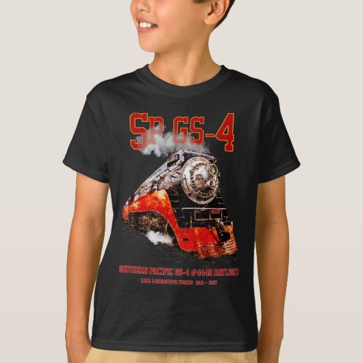 Classic Southern Pacific GS-4 Steam Locomotive T-Shirt (Vorderseite)