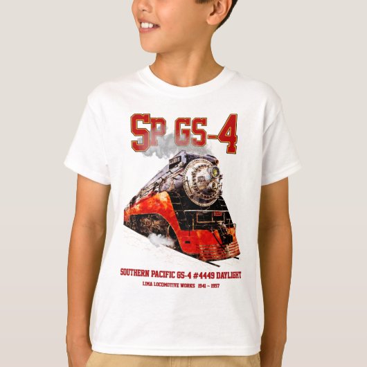 Classic Southern Pacific GS-4 Steam Locomotive T-Shirt (Vorderseite)