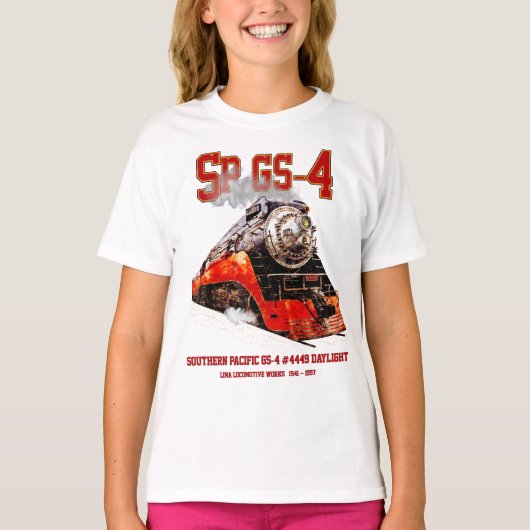 Classic Southern Pacific GS-4 Steam Locomotive T-Shirt (Vorderseite)