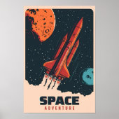 Classic Space Adventure Vintag Poster (Vorne)