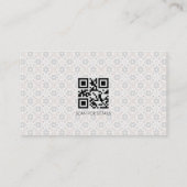 Classic Spanish Tile Monogram QR Business Branding Visitenkarte (Rückseite)