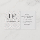 Classic Spanish Tile Monogram QR Business Branding Visitenkarte (Vorderseite)