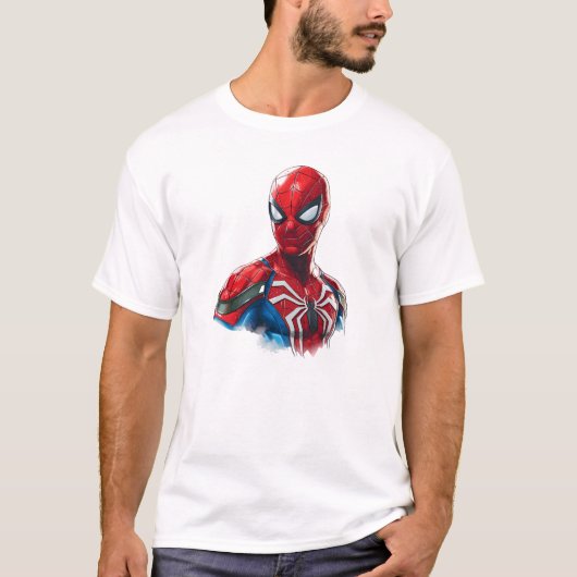 Classic Spider-man Artwork Illustration T-Shirt (Vorderseite)