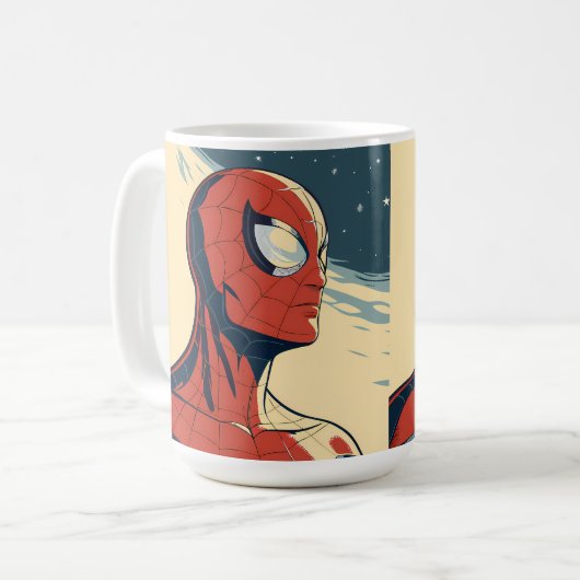 Classic Spider-Man with Dynamic Cosmic Background Kaffeetasse (Vorderseite Links)