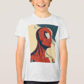 Classic Spider-Man with Dynamic Cosmic Background Tri-Blend Shirt (Vorderseite)