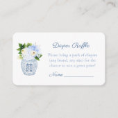 Classic Spring Floral Ginger Jar Diaper Raffle Begleitkarte (Vorderseite)