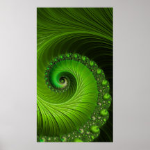 Classic Spring Green Spiral Fraktal Abstrakt