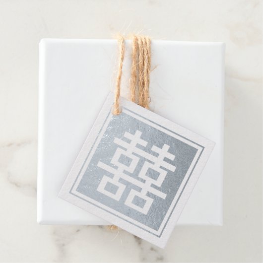 Classic Square Double Happiness Chinese Wedding Fo Geschenkanhänger (Mit Box)
