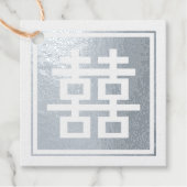 Classic Square Double Happiness Chinese Wedding Fo Geschenkanhänger (Vorderseite)