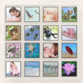Classic Square Frame Foto Collage Glasuntersetzer (Vorderseite)