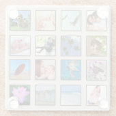 Classic Square Frame Foto Collage Glasuntersetzer (Rückseite)