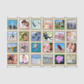 Classic Square Frame Foto Collage Seidenpapier (Vorderseite)