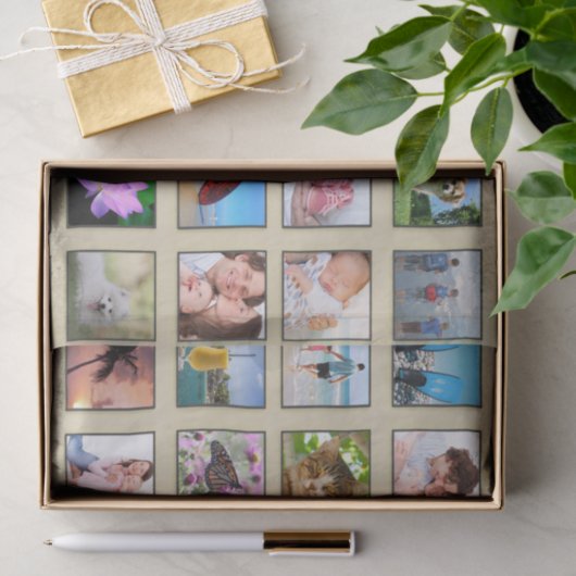 Classic Square Frame Foto Collage Seidenpapier (Geschenk)