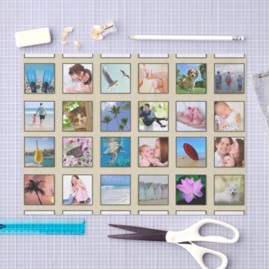 Classic Square Frame Foto Collage Seidenpapier (Handwerk)