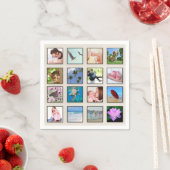 Classic Square Frame Foto Collage Serviette (Beispiel)