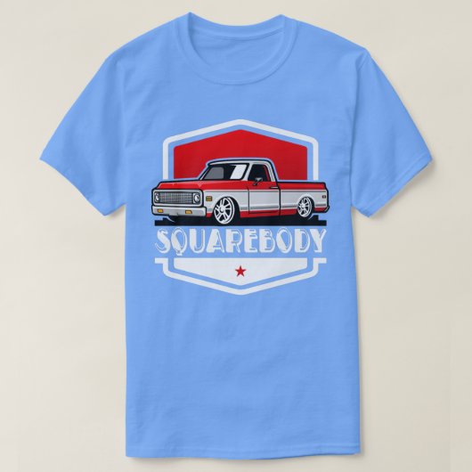 Classic Squarebody Lieferwagen Truck Lowered Autom T-Shirt (Design vorne)