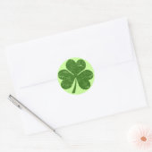 Classic St Paddys Kleeblatt Runder Aufkleber (Umschlag)