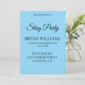 Classic Stag Party Einladung (Stehend Vorderseite)