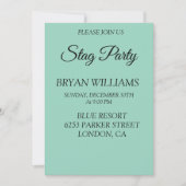 Classic Stag Party Einladung (Vorderseite)