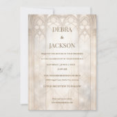 Classic Stained Glass Cathedral- Champagne Gold Einladung (Vorderseite)