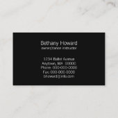 Classic Stars Business Card, Schwarz und Weiß Visitenkarte (Rückseite)