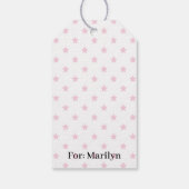 Classic Stars Fuchsia Pink - White Geschenkanhänger (Rückseite)