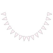 Classic Stars Fuchsia Pink - White Wimpelkette (Alle)