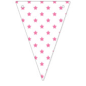 Classic Stars Fuchsia Pink - White Wimpelkette (Zweite Fahne)