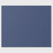 Classic Stars White - Navy Blue Geschenkpapier (Flach)