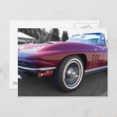 Classic Stingray Corvette Postkarte (Vorne/Hinten)