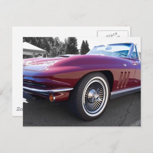 Classic Stingray Corvette Postkarte (Vorne/Hinten)