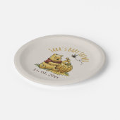 Classic Storybook Bear Baby Shower Paper Plate Pappteller (Schrägansicht)